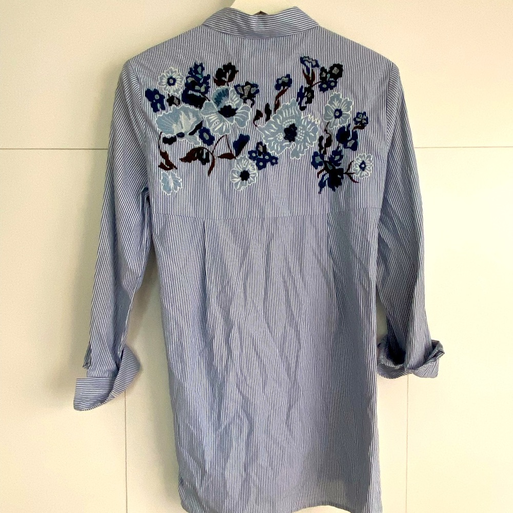 A twist on the classic button up shirt